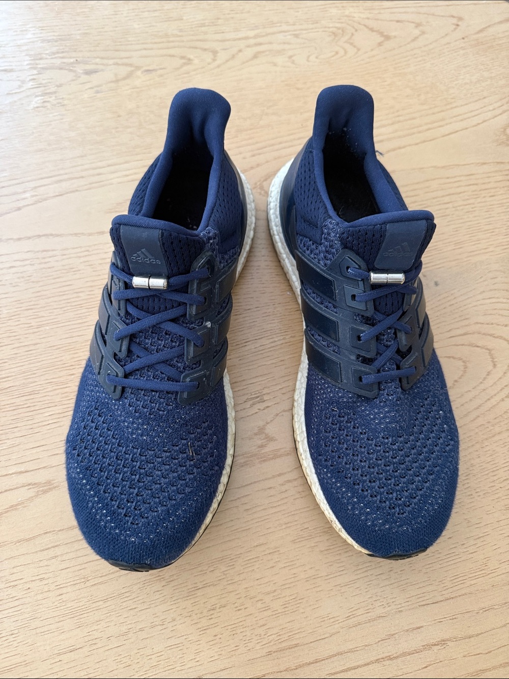 adidas Men's Navy ultraboost Athletic Knit Running Shoes
